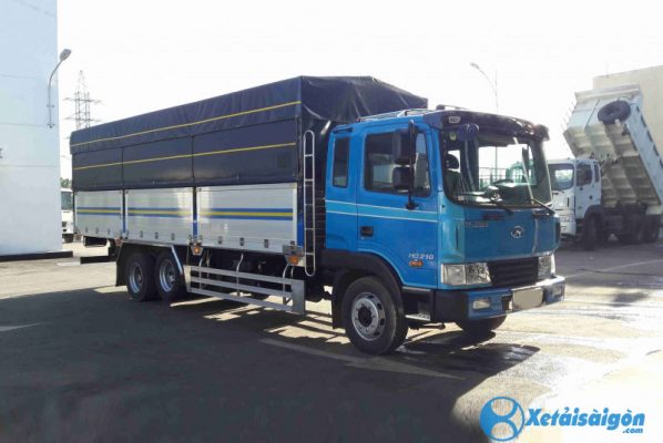 Xe tải thùng mui bạt 13 tấn, phủ bạt thùng kín